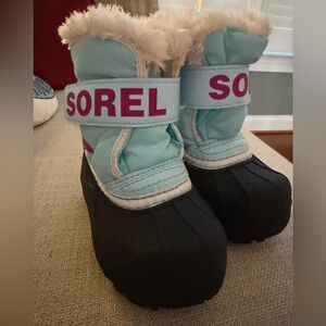 Sorel Infant Snow Boots - Aqua and Black